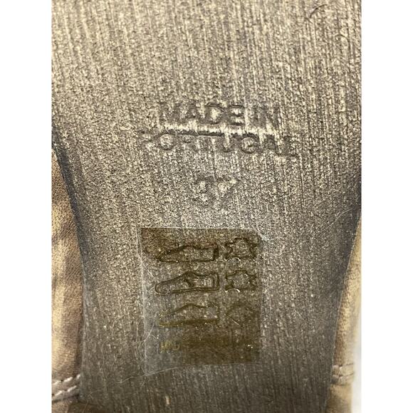 Free People Keyhole Leather Tan Chunky Heel Ankle Boot Women’s Size 6.5 (37) - Picture 8 of 11